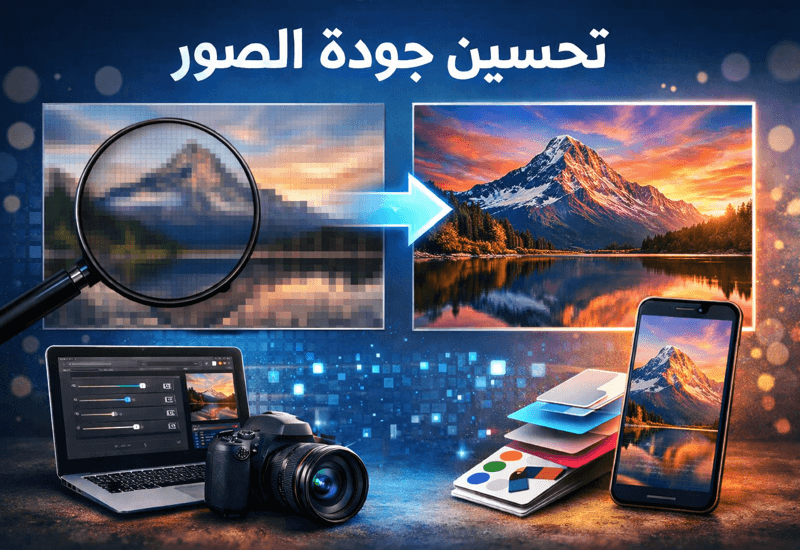تحسين جودة الصور – دليل شامل لرفع دقة الصور والحصول على صور احترافية
